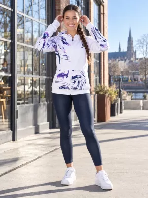 Dámská mikina na zip premium ALTISPORT VOJ/ALW064MI02 BÍLOFIALOVÁ