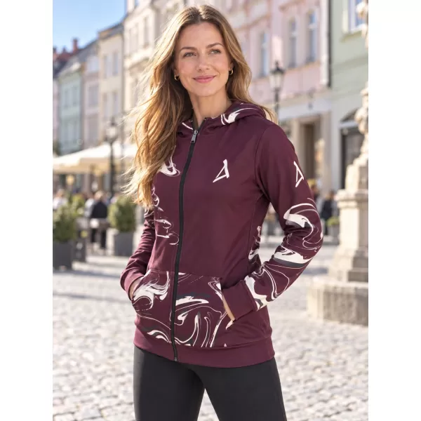 Dámská mikina na zip premium ALTISPORT VOJ/ALW064MI02 RUDÁ 