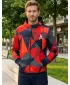 Pánská mikina na zip premium ALTISPORT VOJ/ALM007MI02 ČERVENÁ