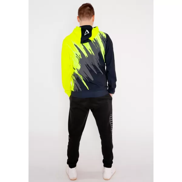  Pánská mikina na zip premium ALTISPORT VOJ/ALM006MI02 ČERNOŽLUTÁ 