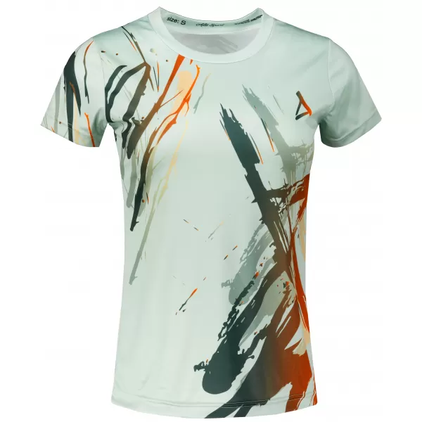  Dámské funkční triko premium ALTISPORT VOJ/ALW074TR01 ZELENÁ-ORANŽOVÁ 
