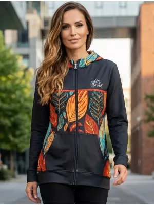 Dámská mikina na zip premium ALTISPORT VOJ/ALW061MI02 ORANŽOVÁ/MODRÁ