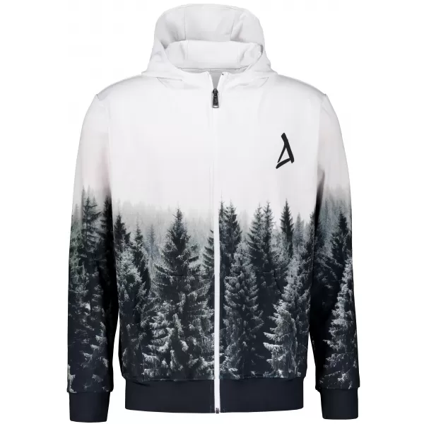  Pánská mikina na zip premium ALTISPORT VOJ/ALM058MI02 BÍLOŠEDÁ 