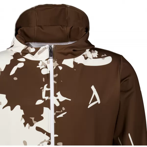  Pánská mikina na zip premium ALTISPORT VOJ/ALM057MI02 HNĚDÁ 