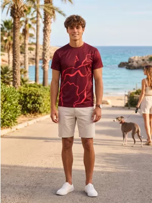 Pánské funkční triko premium ALTISPORT VOJ/ALM073TR01 WINE RED