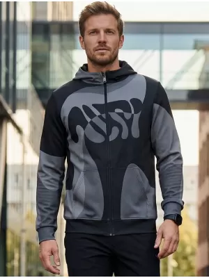 Pánská mikina na zip premium ALTISPORT VOJ/ALM056MI02 ČERNÁ