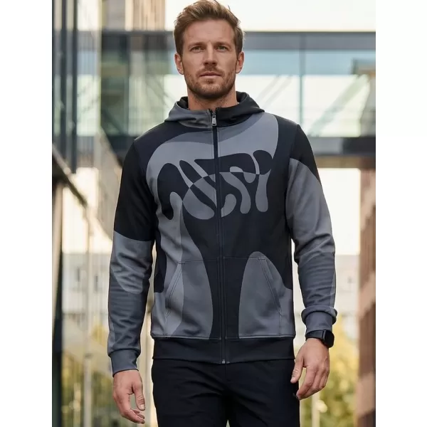  Pánská mikina na zip premium ALTISPORT VOJ/ALM056MI02 ČERNÁ 
