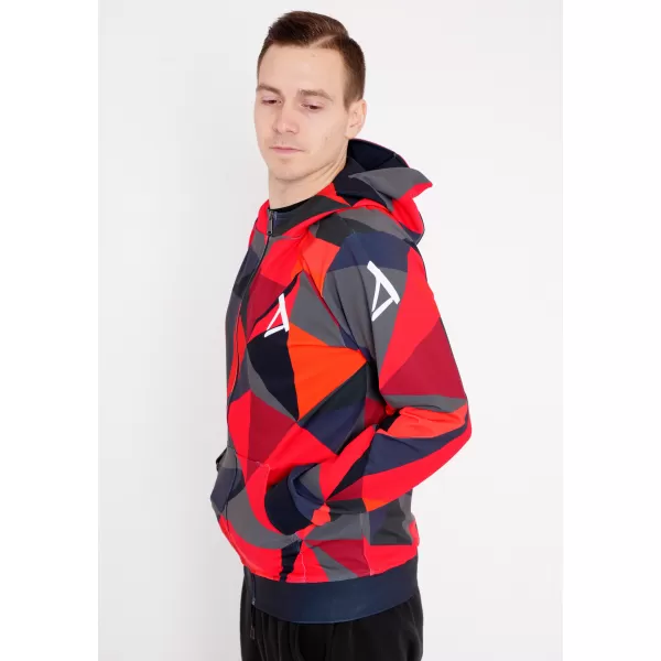  Pánská mikina na zip premium ALTISPORT VOJ/ALM007MI02 ČERVENÁ 