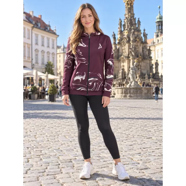  Dámská mikina na zip premium ALTISPORT VOJ/ALW064MI02 RUDÁ 
