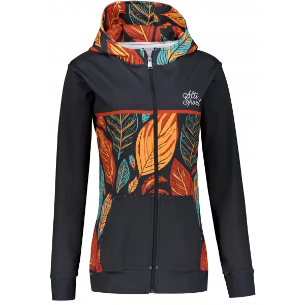  Dámská mikina na zip premium ALTISPORT VOJ/ALW061MI02 ORANŽOVÁ/MODRÁ 