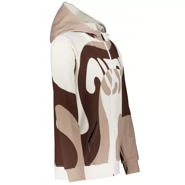  Pánská mikina na zip premium ALTISPORT VOJ/ALM056MI02 HNĚDÁ 