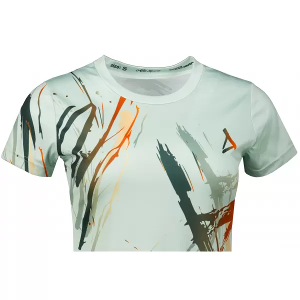  Dámské funkční triko premium ALTISPORT VOJ/ALW074TR01 ZELENÁ-ORANŽOVÁ 