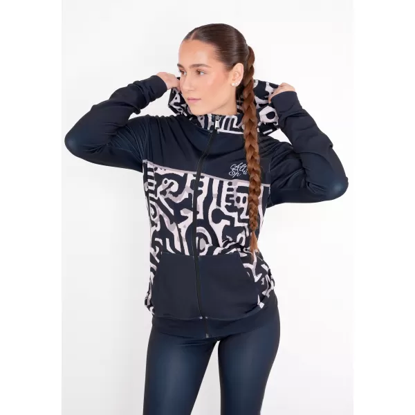  Dámská mikina na zip premium ALTISPORT VOJ/ALW060MI02 ČERNOHNĚDÁ 