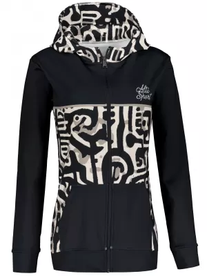 Dámská mikina na zip premium ALTISPORT VOJ/ALW060MI02 ČERNOHNĚDÁ