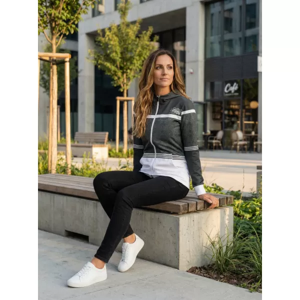  Dámská mikina na zip premium ALTISPORT VOJ/ALW023MI02 ŠEDÁ 