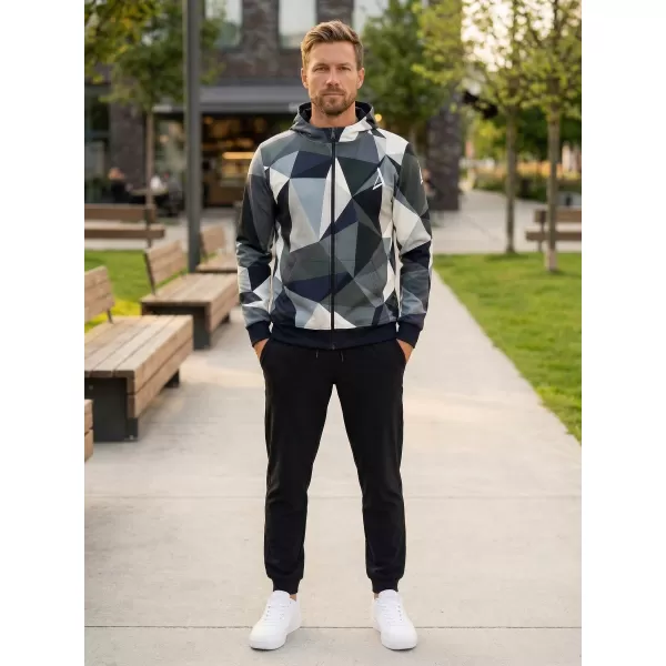  Pánská mikina na zip premium ALTISPORT VOJ/ALM007MI02 ŠEDÁ 