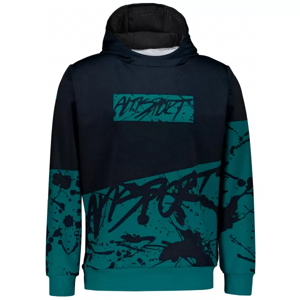  Pánská mikina premium ALTISPORT VOJ/ALM068MI01 ČERNÁ/EMERALD 