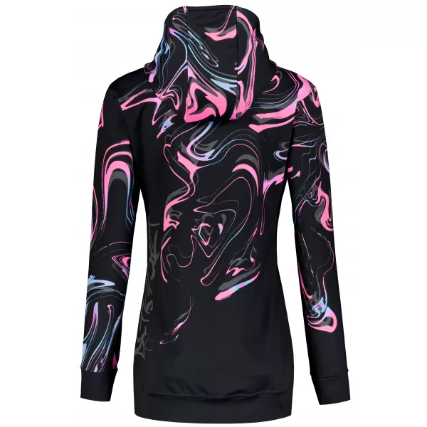  Dámská mikina na zip premium ALTISPORT VOJ/ALW064MI02 ČERNORŮŽOVÁ 