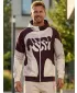 Pánská mikina na zip premium ALTISPORT VOJ/ALM056MI02 BÉŽOVÁ/RUDÁ