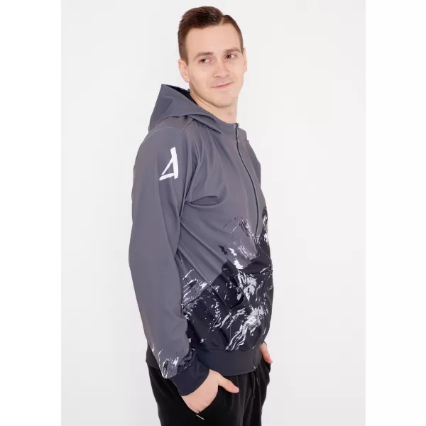  Pánská mikina na zip premium ALTISPORT VOJ/ALM059MI02 ŠEDÁ 