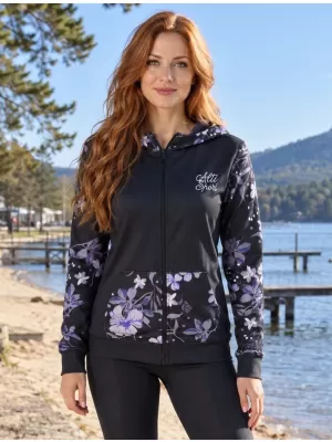 Dámská mikina na zip premium ALTISPORT VOJ/ALW063MI02 ČERNÁ