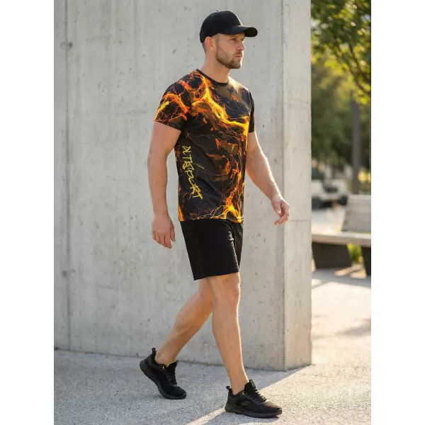  Pánské funkční triko premium ALTISPORT VOJ/ALM071TR01 ČERNOŽLUTÁ 