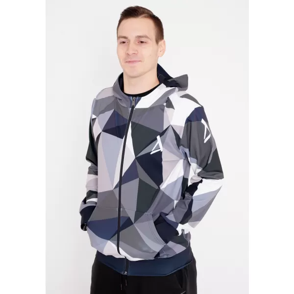  Pánská mikina na zip premium ALTISPORT VOJ/ALM007MI02 ŠEDÁ 