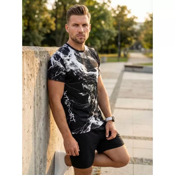  Pánské funkční triko premium ALTISPORT VOJ/ALM071TR01 ČERNOBÍLÁ 