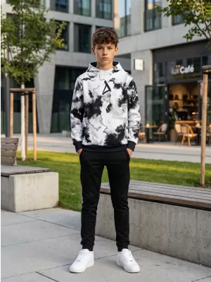 Dětská mikina premium ALTISPORT VOJ/ALK066MI01 BÍLÁ/ČERNÁ