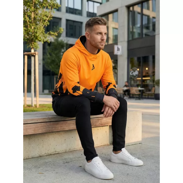  Pánská mikina premium ALTISPORT VOJ/ALM069MI01 ŽLUTOČERNÁ 