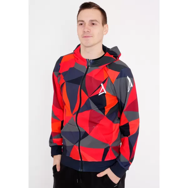  Pánská mikina na zip premium ALTISPORT VOJ/ALM007MI02 ČERVENÁ 