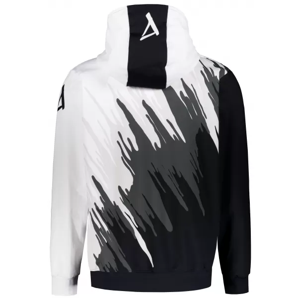  Pánská mikina na zip premium ALTISPORT VOJ/ALM006MI02 ČERNOBÍLÁ 