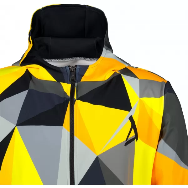  Pánská mikina na zip premium ALTISPORT VOJ/ALM007MI02 ČERNOŽLUTÁ 