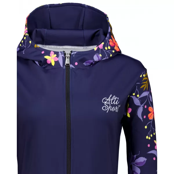  Dámská mikina na zip premium ALTISPORT VOJ/ALW063MI02 TMAVĚ FIALOVÁ 