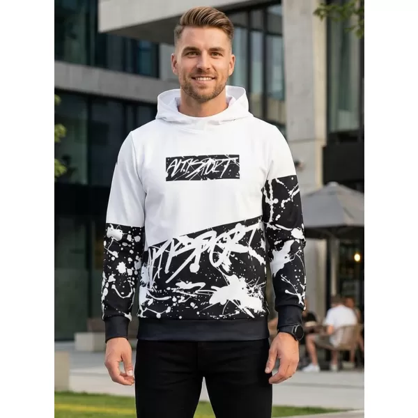  Pánská mikina premium ALTISPORT VOJ/ALM068MI01 BÍLOČERNÁ 