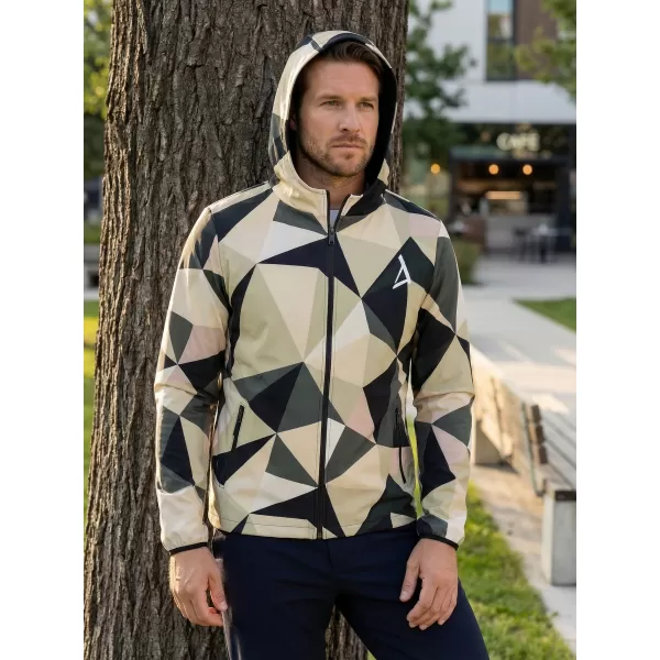  Pánská mikina na zip premium ALTISPORT VOJ/ALM007MI02 HNĚDÁ 