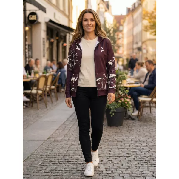  Dámská mikina na zip premium ALTISPORT VOJ/ALW064MI02 RUDÁ 