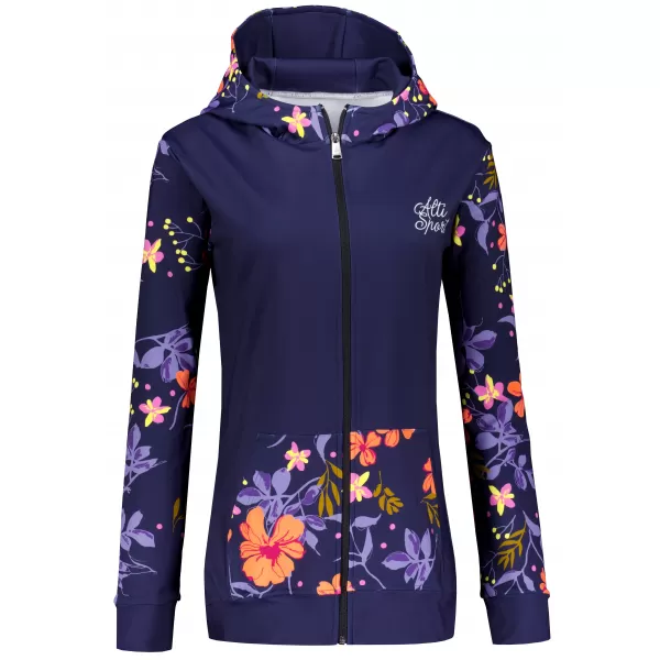  Dámská mikina na zip premium ALTISPORT VOJ/ALW063MI02 TMAVĚ FIALOVÁ 