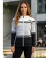 Dámská mikina na zip premium ALTISPORT VOJ/ALW023MI02 ČERNOBÍLÁ