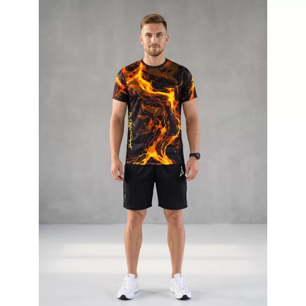  Pánské funkční triko premium ALTISPORT VOJ/ALM071TR01 ČERNOŽLUTÁ 