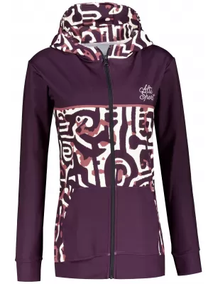 Dámská mikina na zip premium ALTISPORT VOJ/ALW060MI02 VÍNOVÁ