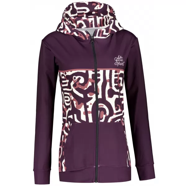  Dámská mikina na zip premium ALTISPORT VOJ/ALW060MI02 VÍNOVÁ 