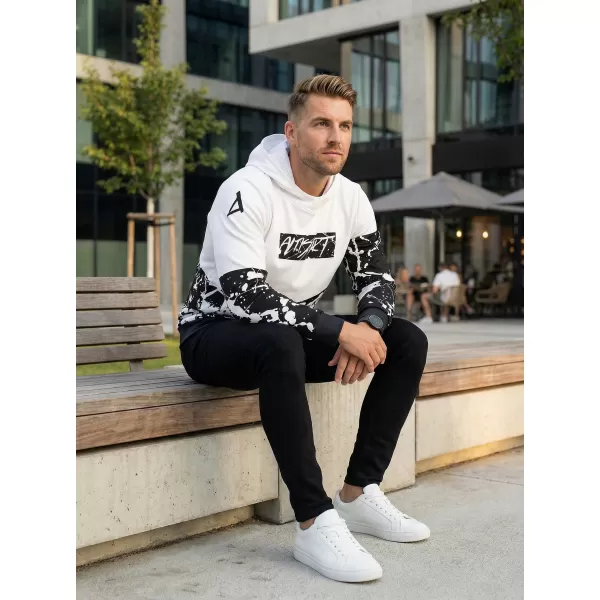  Pánská mikina premium ALTISPORT VOJ/ALM068MI01 BÍLOČERNÁ 