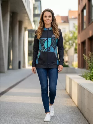 Dámská mikina na zip premium ALTISPORT VOJ/ALW061MI02 MODRÁ