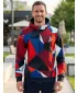 Pánská mikina na zip premium ALTISPORT VOJ/ALM007MI02 NÁMOŘNÍ MODRÁ/ČERVENÁ