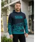 Pánská mikina premium ALTISPORT VOJ/ALM068MI01 ČERNÁ/EMERALD