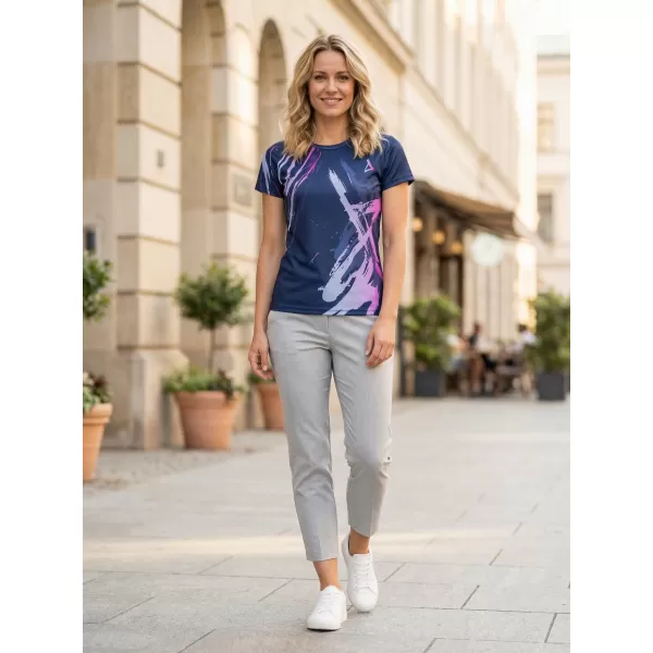  Dámské funkční triko premium ALTISPORT VOJ/ALW074TR01 MODRÁ-FIALOVÁ 