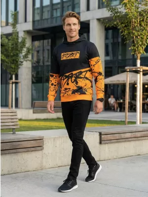Pánská mikina premium ALTISPORT VOJ/ALM068MI01 ČERNOŽLUTÁ