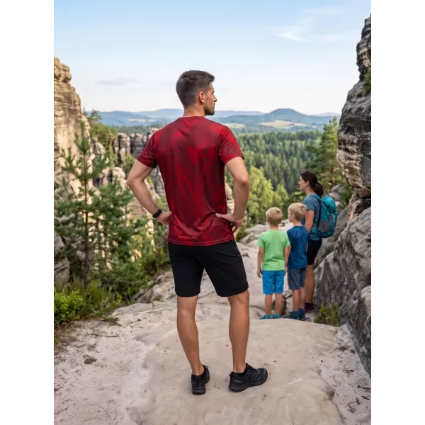  Pánské funkční triko premium ALTISPORT VOJ/ALM072TR01 WINE RED 