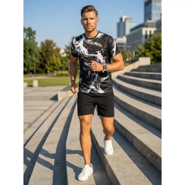  Pánské funkční triko premium ALTISPORT VOJ/ALM071TR01 ČERNOBÍLÁ 